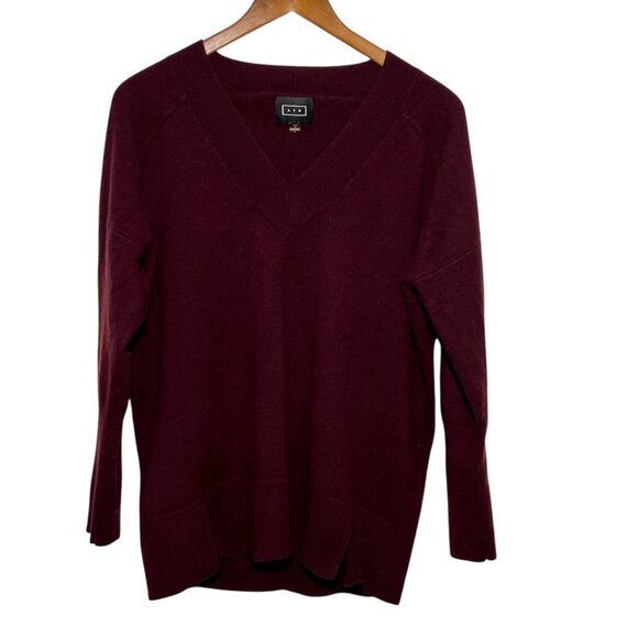 AYR Burgundy Cashmere Sweater Preppy Casual Layers Quiet Luxury Lagom Small - Picture 1 of 9